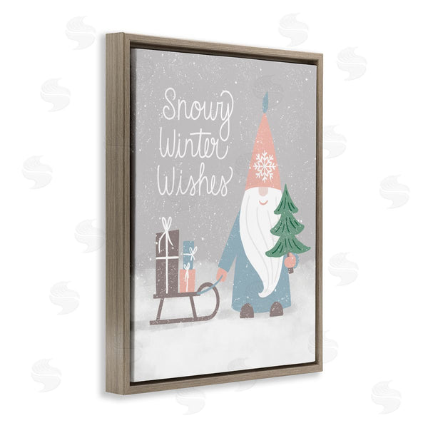 Stupell Industries Jilly Jack Designs | Snowy Winter Wishes Gnome
