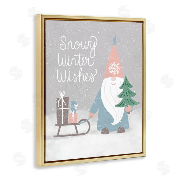 Stupell Industries Jilly Jack Designs | Snowy Winter Wishes Gnome