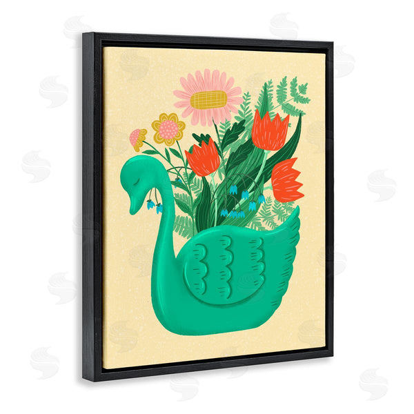 Stupell Industries Jilly Jack Designs | Spring Swan Flower Bouquet