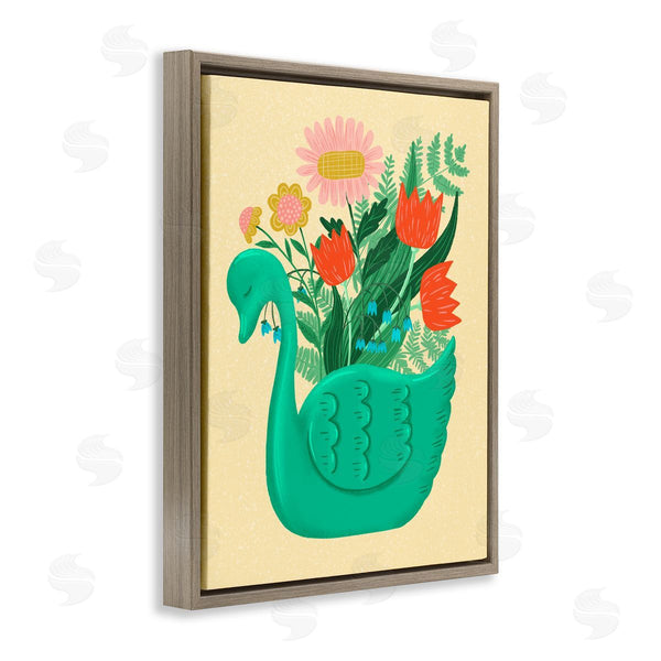 Stupell Industries Jilly Jack Designs | Spring Swan Flower Bouquet