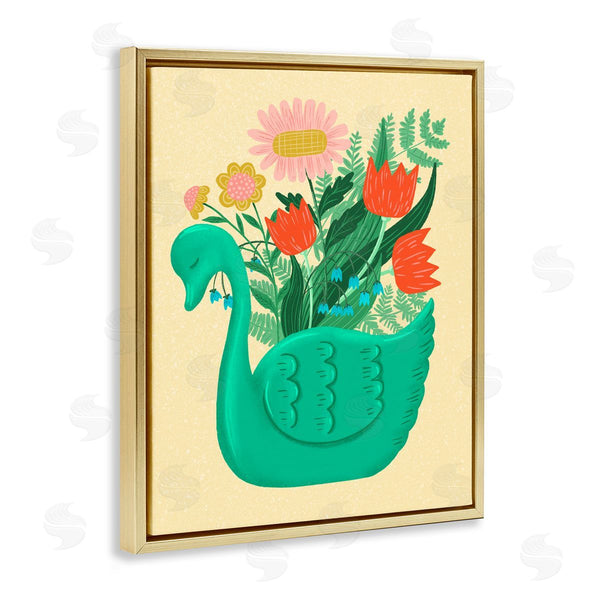 Stupell Industries Jilly Jack Designs | Spring Swan Flower Bouquet