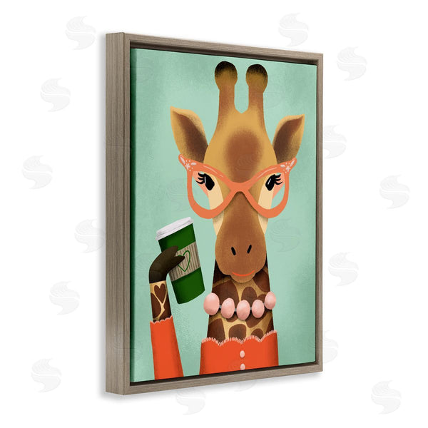 Stupell Industries Jilly Jack Designs | Stylish Giraffe & Latte