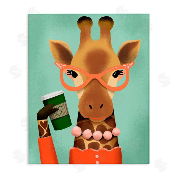 stupell industries Jilly Jack Designs | Stylish Giraffe & Latte