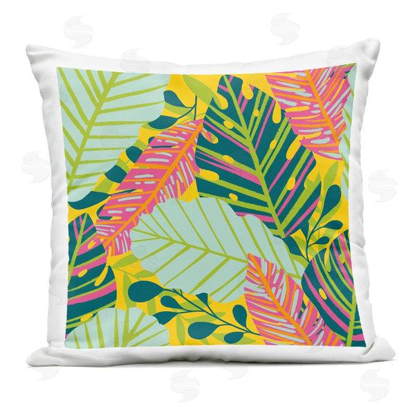 Stupell Industries Jilly Jack Designs | Tropical Leaf Toss Printed Throw Pillow