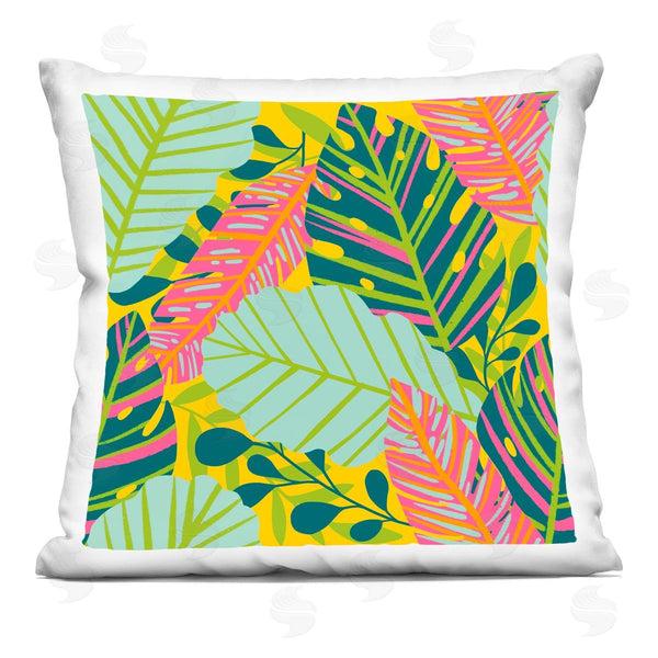 stupell industries Jilly Jack Designs | Tropical Leaf Toss Printed Throw Pillow