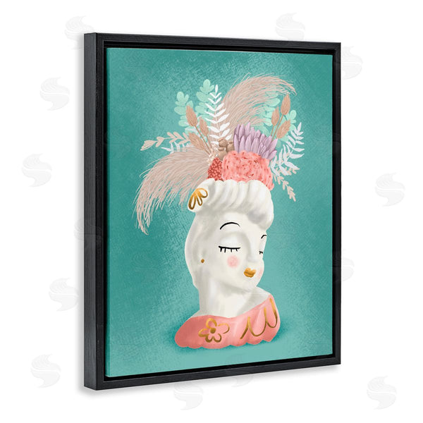 Stupell Industries Jilly Jack Designs | Vintage Lady With Boho Flowers