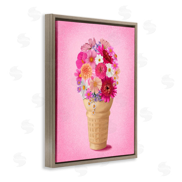 Stupell Industries Jilly Jack Designs | Waffle Cone Flower Bouquet