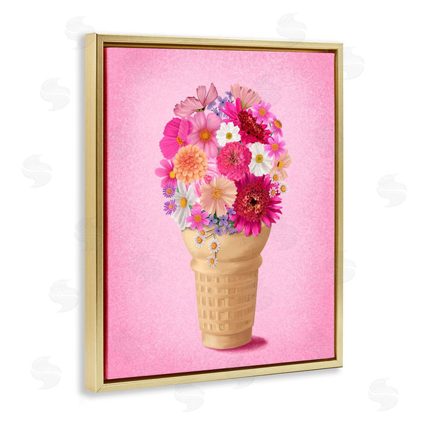 Stupell Industries Jilly Jack Designs | Waffle Cone Flower Bouquet