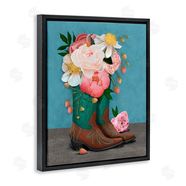 Stupell Industries Jilly Jack Designs | Western Boots & Peonies