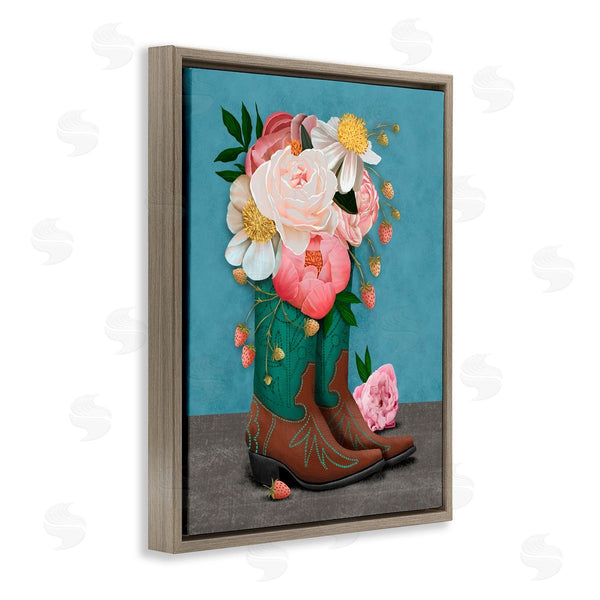 Stupell Industries Jilly Jack Designs | Western Boots & Peonies