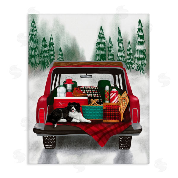 stupell industries Jilly Jack Designs | Winter Tailgate with Dog