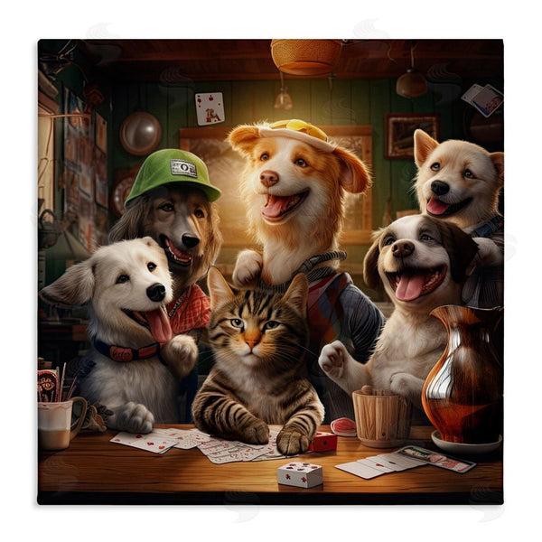 stupell industries Jim Baldwin | Animals Playing Card Games Wall Art