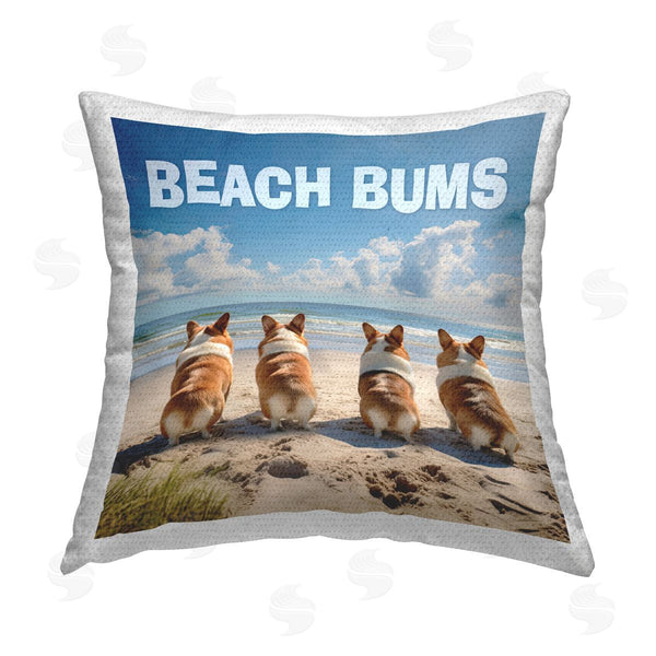 Stupell Industries Jim Baldwin | Beach Bums Corgis Printed Throw Pillow