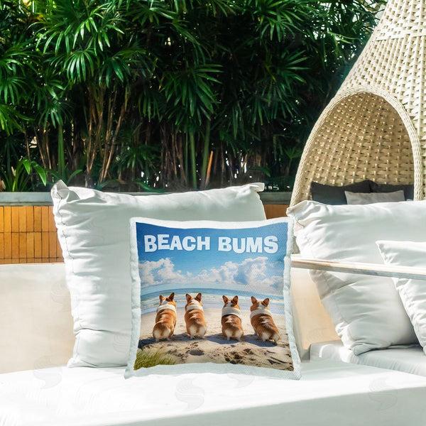 Stupell Industries Jim Baldwin | Beach Bums Corgis Printed Throw Pillow