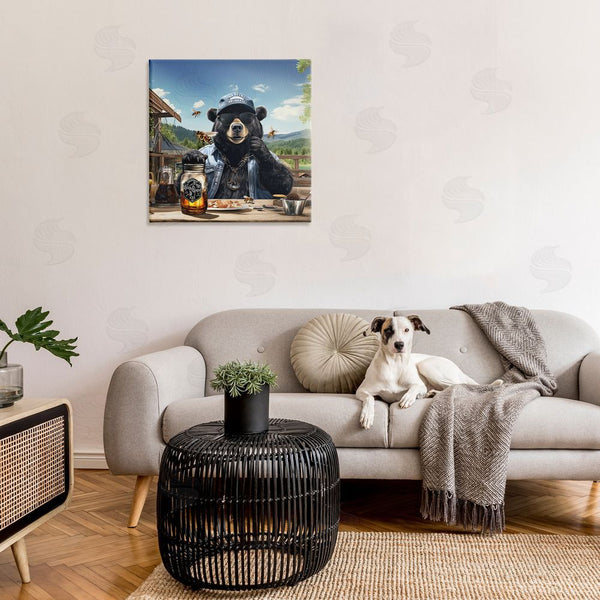 Stupell Industries Jim Baldwin | Bear At Rustic Campsite Wall Art