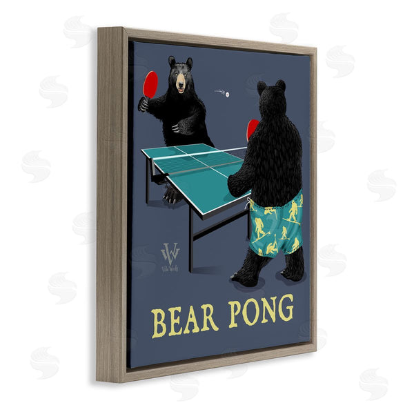 Stupell Industries Jim Baldwin | Bear Pong Animal Humor
