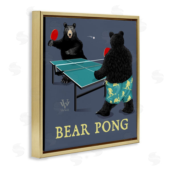 Stupell Industries Jim Baldwin | Bear Pong Animal Humor