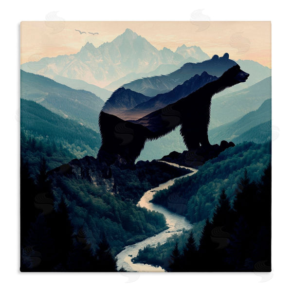 stupell industries Jim Baldwin | Bear Rock Silhouette
