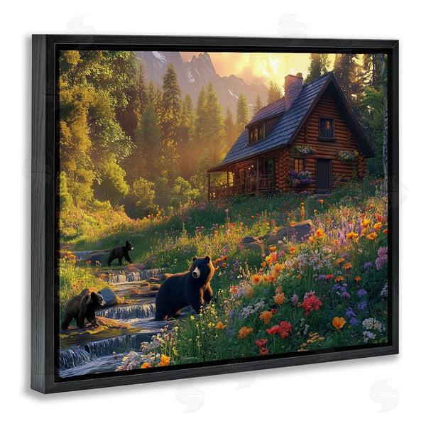 Stupell Industries Jim Baldwin | Bears At Floral Cabin