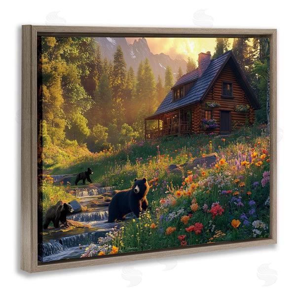 Stupell Industries Jim Baldwin | Bears At Floral Cabin