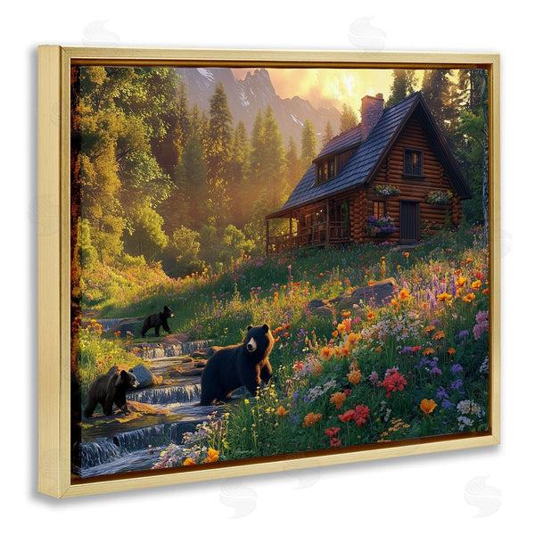 Stupell Industries Jim Baldwin | Bears At Floral Cabin