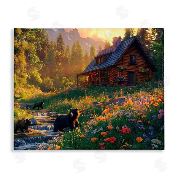 stupell industries Jim Baldwin | Bears at Floral Cabin