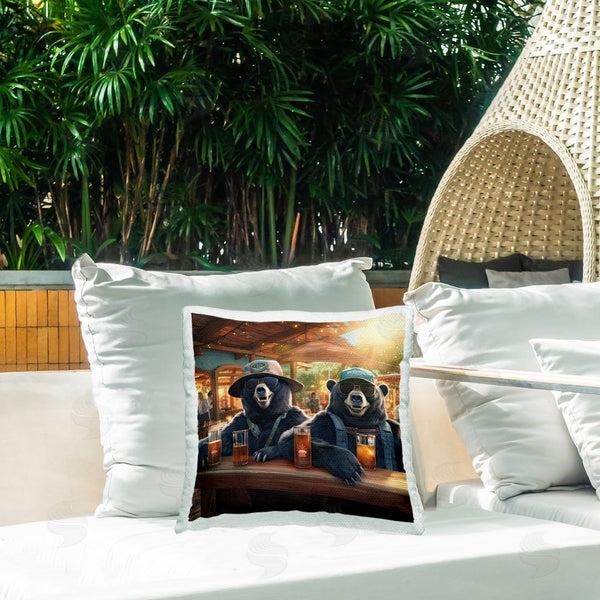 Stupell Industries Jim Baldwin | Bears Drinking At Pub Printed Throw Pillow