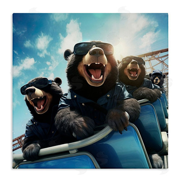 stupell industries Jim Baldwin | Bears on Rollercoaster Wall Art
