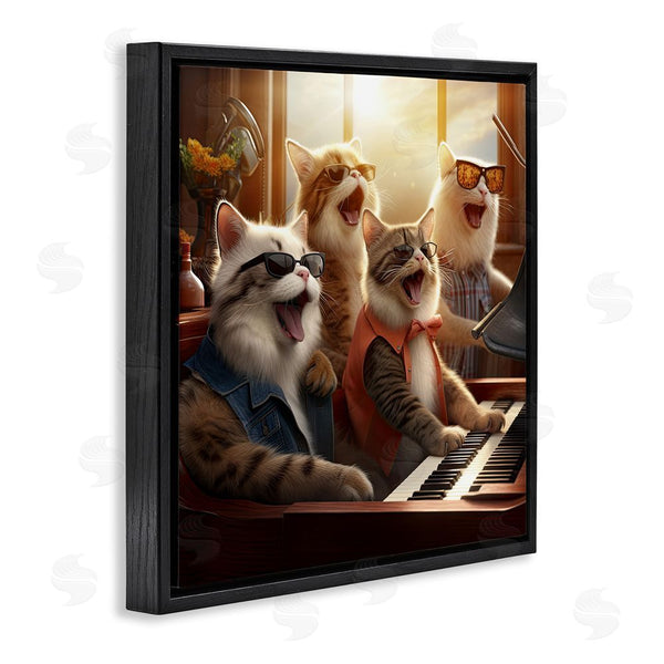 Stupell Industries Jim Baldwin | Cat Musicians & Piano Wall Art