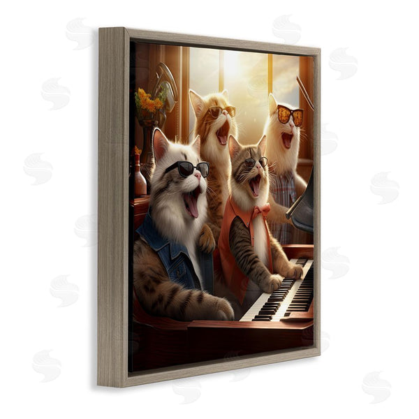 Stupell Industries Jim Baldwin | Cat Musicians & Piano Wall Art