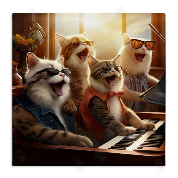 stupell industries Jim Baldwin | Cat Musicians & Piano Wall Art