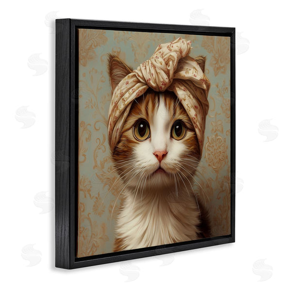 Stupell Industries Jim Baldwin | Cat With Fashionable Turban
