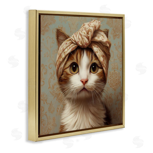 Stupell Industries Jim Baldwin | Cat With Fashionable Turban