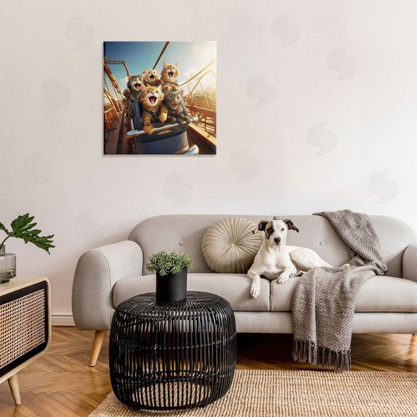 Stupell Industries Jim Baldwin | Cats On Rollercoaster Wall Art