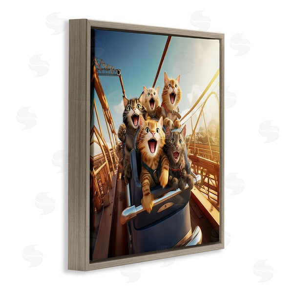 Stupell Industries Jim Baldwin | Cats On Rollercoaster Wall Art