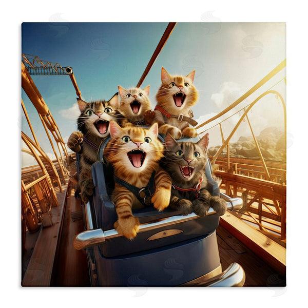 stupell industries Jim Baldwin | Cats on Rollercoaster Wall Art