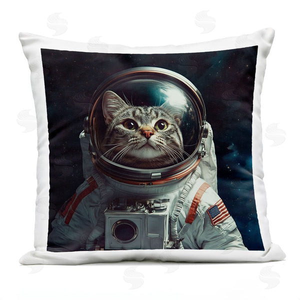 Stupell Industries Jim Baldwin | Catstronaut Cat Astronaut Printed Throw Pillow