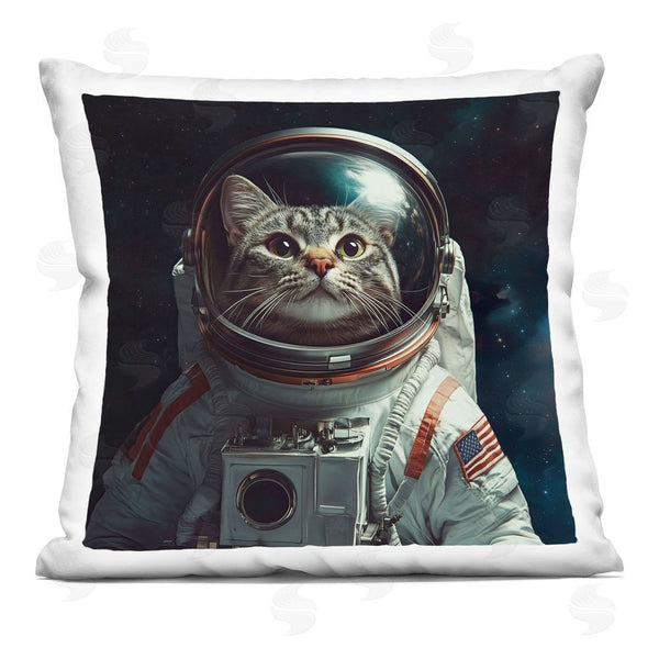 stupell industries Jim Baldwin | Catstronaut Cat Astronaut Printed Throw Pillow