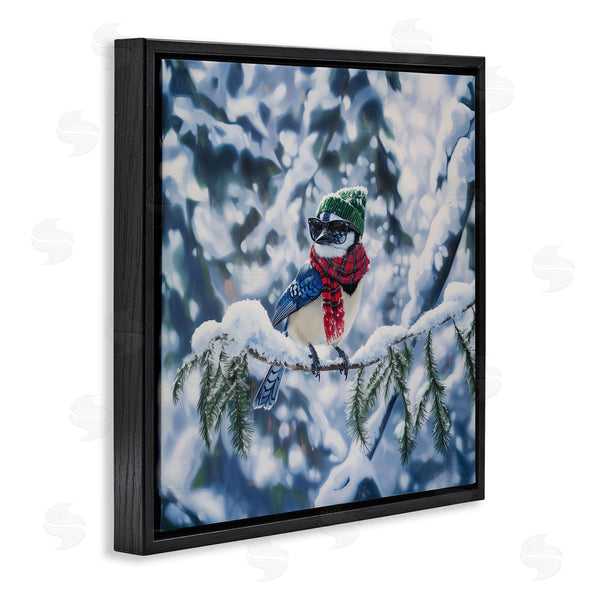 Stupell Industries Jim Baldwin | Christmas Blue Jay Perched