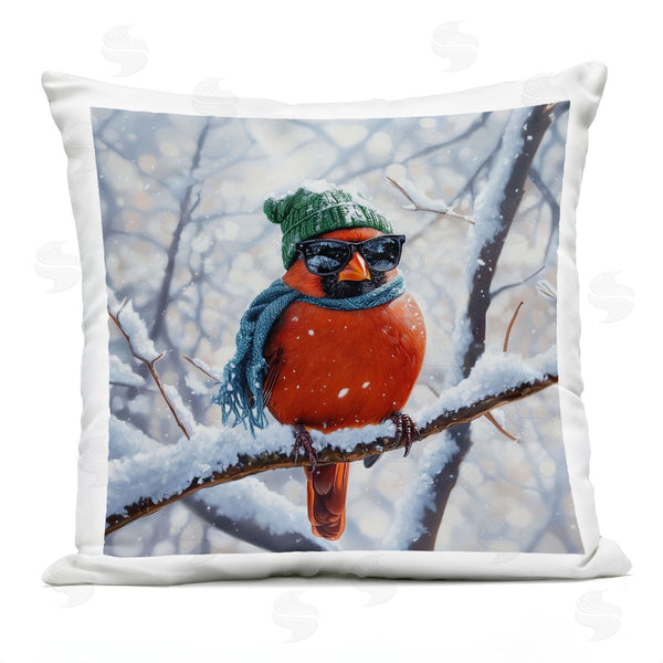 Stupell Industries Jim Baldwin | Christmas Cool Cardinal Printed Throw Pillow