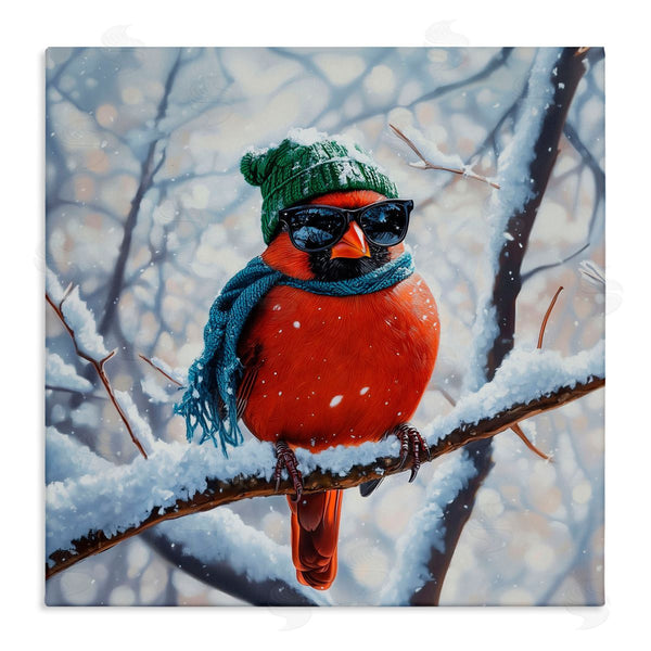 stupell industries Jim Baldwin | Christmas Cool Cardinal
