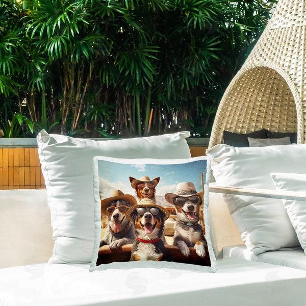 Stupell Industries Jim Baldwin | Dogs In Cowboy Hats Printed Throw Pillow
