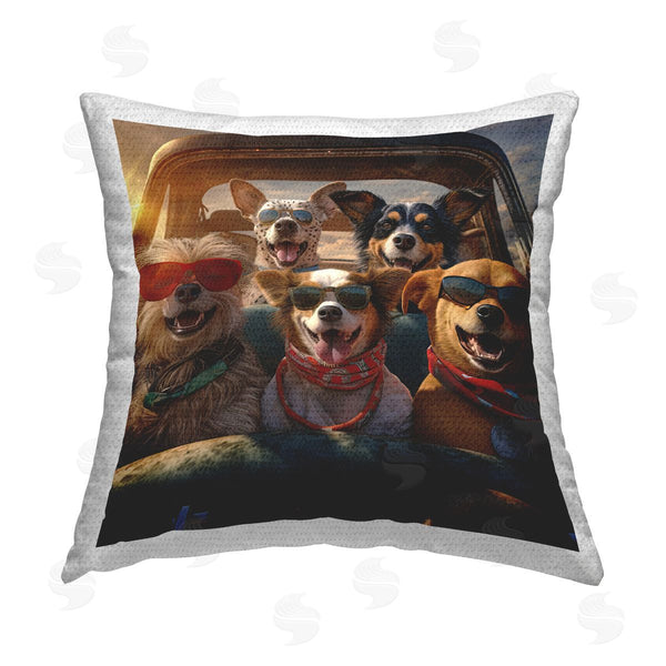 Stupell Industries Jim Baldwin | Dogs In Pickup Truck Printed Throw Pillow