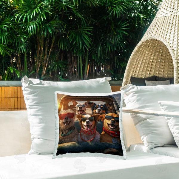 Stupell Industries Jim Baldwin | Dogs In Pickup Truck Printed Throw Pillow