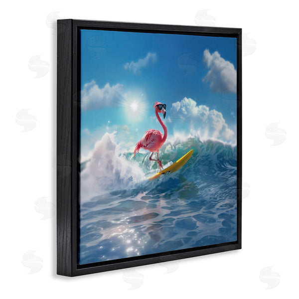 Stupell Industries Jim Baldwin | Flamingo Surfing White Caps Wall Art