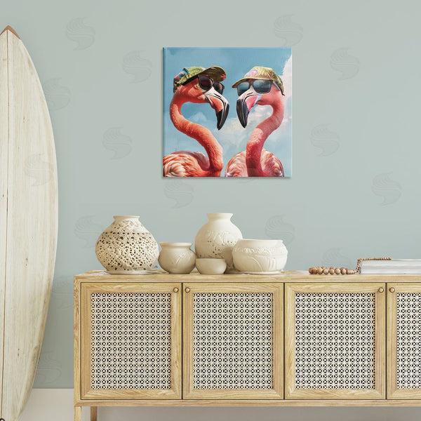 Stupell Industries Jim Baldwin | Flamingos With Tropical Hats Wall Art