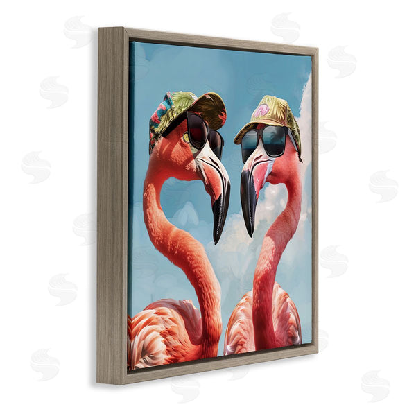 Stupell Industries Jim Baldwin | Flamingos With Tropical Hats Wall Art
