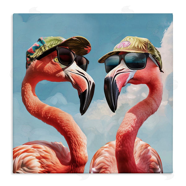 stupell industries Jim Baldwin | Flamingos with Tropical Hats Wall Art