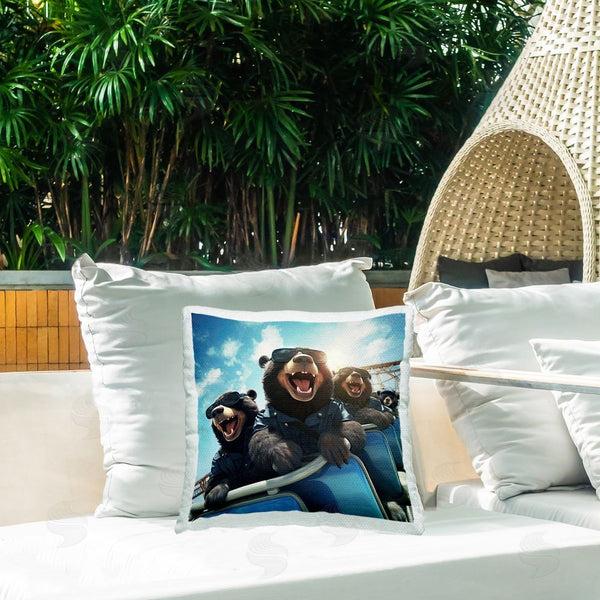 Stupell Industries Jim Baldwin | Fun Bears On Ride Printed Throw Pillow