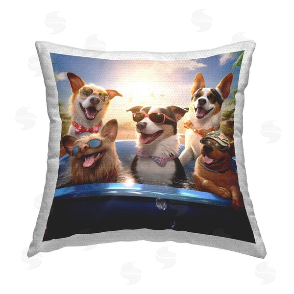 Stupell Industries Jim Baldwin | Fun Dogs In Pool Printed Throw Pillow